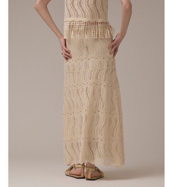 GRACE CONTINENTAL「クロシェレーススカート」|スカート|