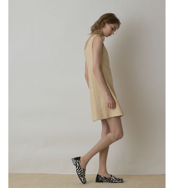 GRACE CONTINENTAL「サラサジャガードミニワンピース」|ワンピース|