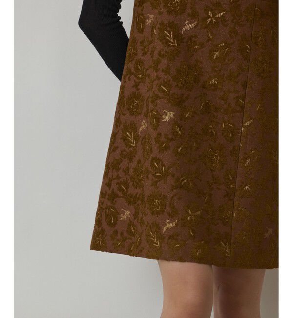 GRACE CONTINENTAL「サラサジャガードミニワンピース」|ワンピース|