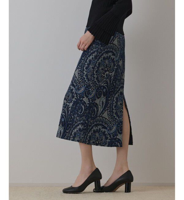 GRACE CONTINENTAL「ラメペイズリージャガードスカート」|スカート|