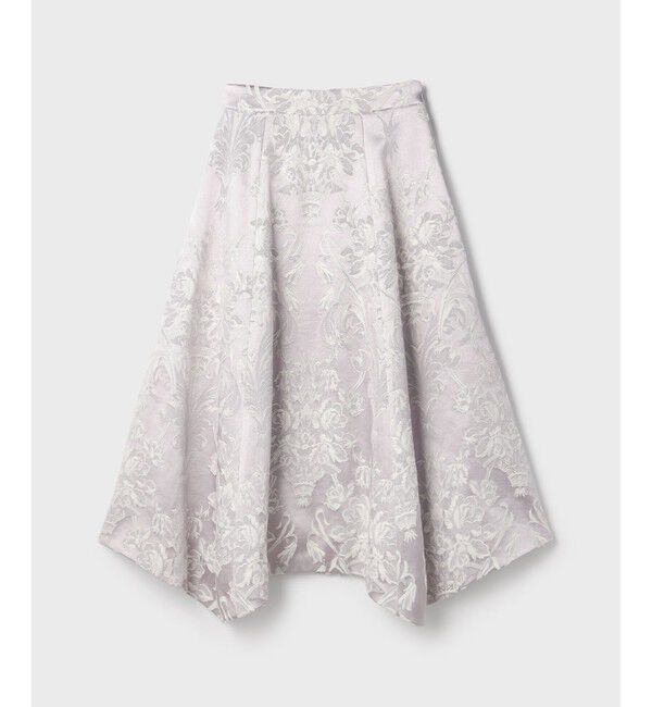 GRACE CONTINENTAL「オーナメントジャガードハンカチヘムスカート」|スカート|