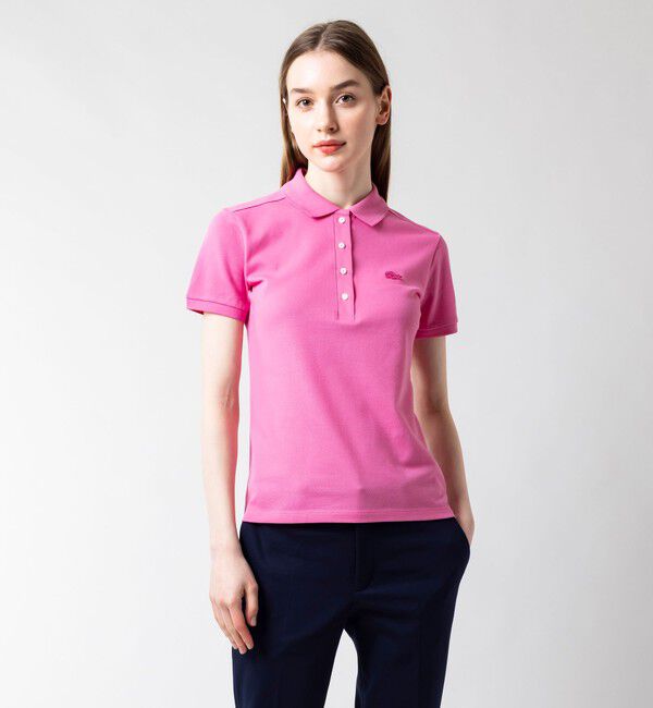 LACOSTE「スリムフィット ストレッチコットンピケポロシャツ（半袖）」|ポロシャツ|