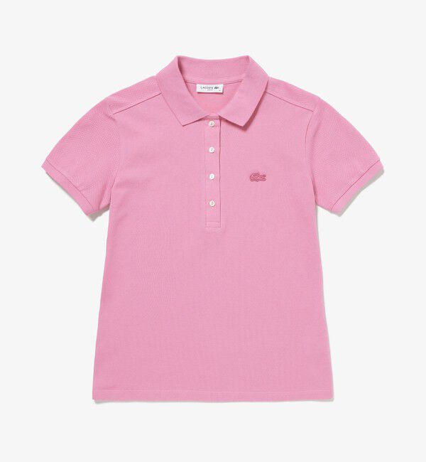 LACOSTE「スリムフィット ストレッチコットンピケポロシャツ（半袖）」|ポロシャツ|