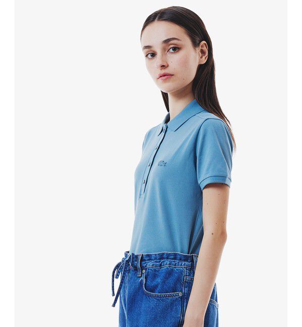 LACOSTE「スリムフィット ストレッチコットンピケポロシャツ（半袖）」|ポロシャツ|