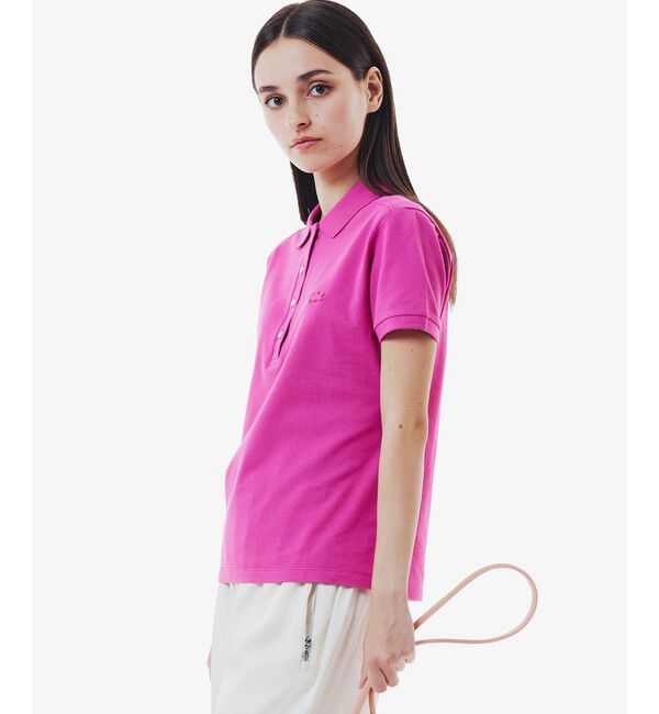 LACOSTE「スリムフィット ストレッチコットンピケポロシャツ（半袖）」|ポロシャツ|