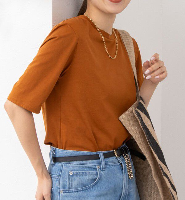 NOLLEY'S「接触冷感 70/2コンパクトクール肩パットTシャツ」|Tシャツ・カットソー|レンガ