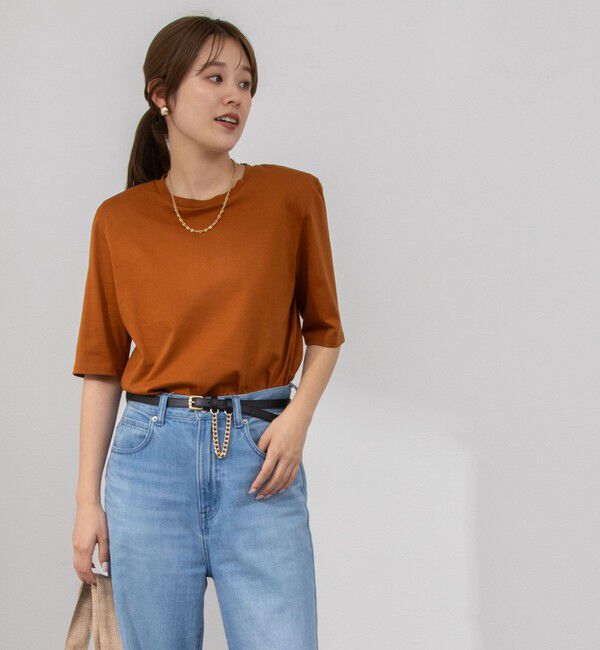 NOLLEY'S「接触冷感 70/2コンパクトクール肩パットTシャツ」|Tシャツ・カットソー|