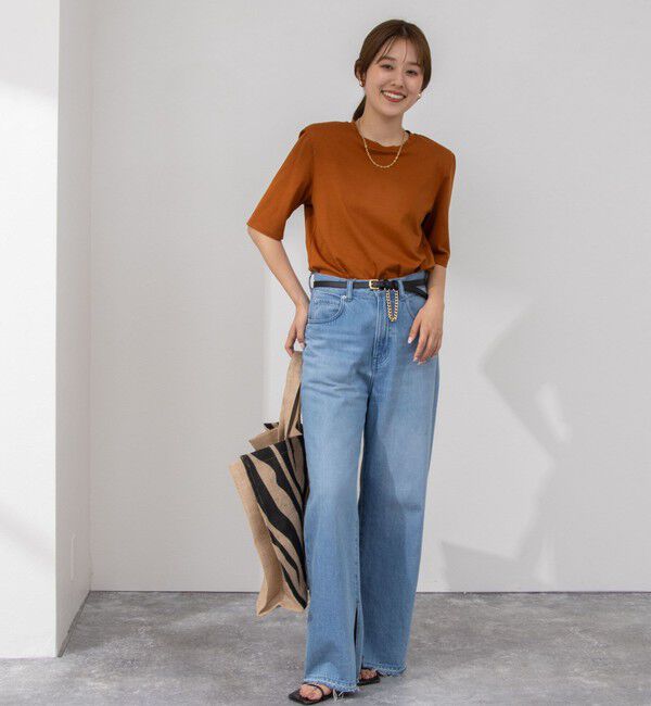 NOLLEY'S「接触冷感 70/2コンパクトクール肩パットTシャツ」|Tシャツ・カットソー|