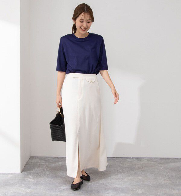 NOLLEY'S「接触冷感 70/2コンパクトクール肩パットTシャツ」|Tシャツ・カットソー|