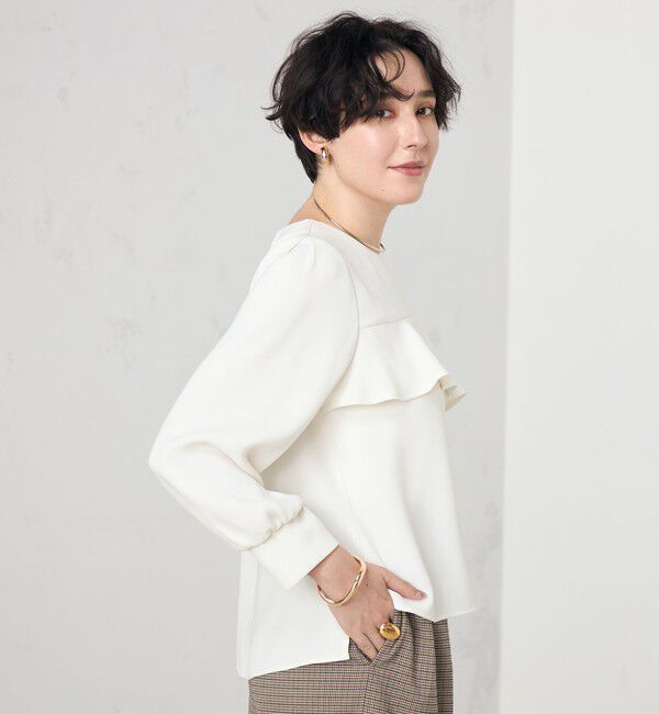 NOLLEY'S「《セットアップ対応》ウォッシャブルダブルクロスブラウス」|シャツ・ブラウス|