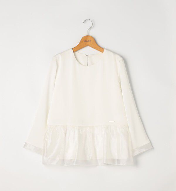 NOLLEY'S「オトナサテンオーガンギャザーブラウス」|シャツ・ブラウス|