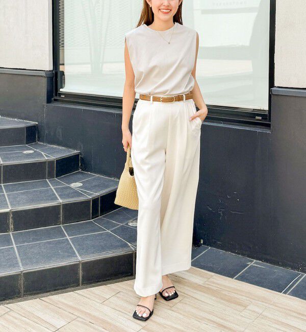 NOLLEY'S「高機能 LA＋スムースタックノースリーブカットソー」|Tシャツ・カットソー|