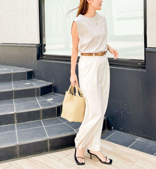 NOLLEY'S「高機能 LA＋スムースタックノースリーブカットソー」|Tシャツ・カットソー|