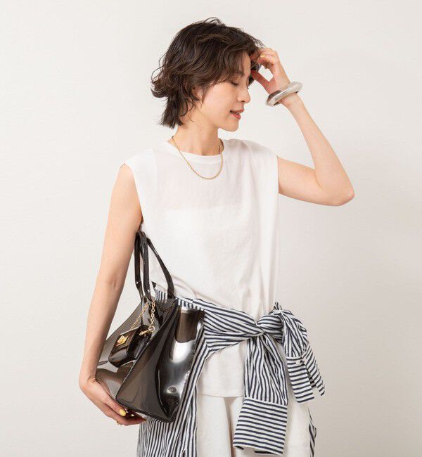 NOLLEY'S「【松葉☆別注アイテム】《セットアップ対応》エアリージョーゼットノースリーブブラウス」|シャツ・ブラウス|