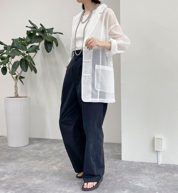 fredy emue「チャイナ釦シアージャケット」|テーラードジャケット|