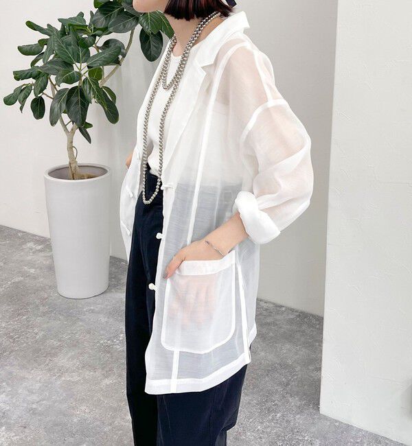 fredy emue「チャイナ釦シアージャケット」|テーラードジャケット|