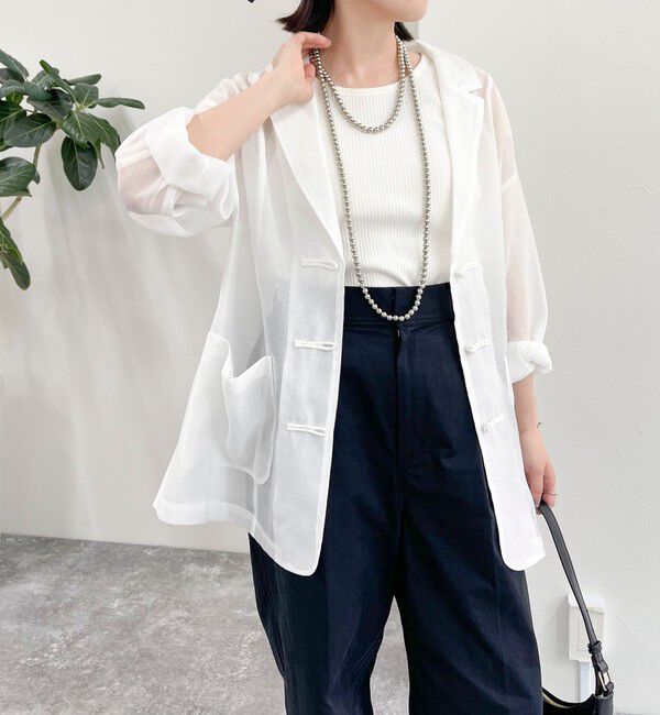 fredy emue「チャイナ釦シアージャケット」|テーラードジャケット|