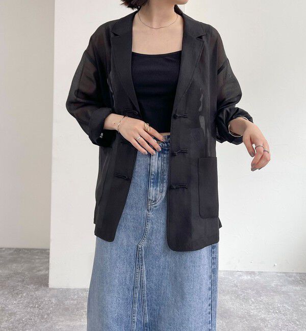 fredy emue「チャイナ釦シアージャケット」|テーラードジャケット|