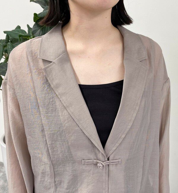 fredy emue「チャイナ釦シアージャケット」|テーラードジャケット|