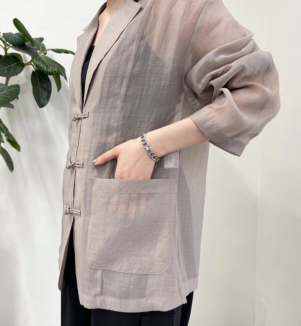 fredy emue「チャイナ釦シアージャケット」|テーラードジャケット|