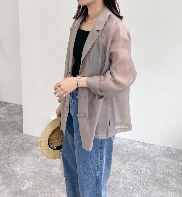 fredy emue「チャイナ釦シアージャケット」|テーラードジャケット|