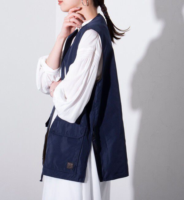 GLOSTER「【TAION/タイオン】ミリタリー Ripstop  Vネックジップリバーシブルベスト ユニセックス」|ベスト・ジレ|