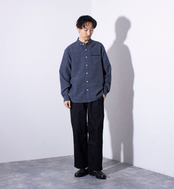 GLOSTER「【GLOSTER/グロスター】リネンライクキャンバス チビ衿ボタンダウンシャツ」|シャツ・ブラウス|