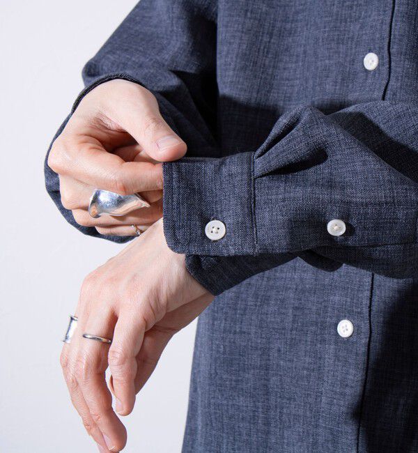 GLOSTER「【GLOSTER/グロスター】リネンライクキャンバス チビ衿ボタンダウンシャツ」|シャツ・ブラウス|