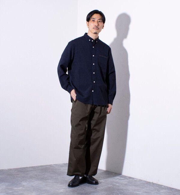 GLOSTER「【GLOSTER/グロスター】リネンライクキャンバス チビ衿ボタンダウンシャツ」|シャツ・ブラウス|