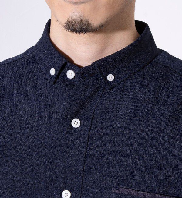 GLOSTER「【GLOSTER/グロスター】リネンライクキャンバス チビ衿ボタンダウンシャツ」|シャツ・ブラウス|