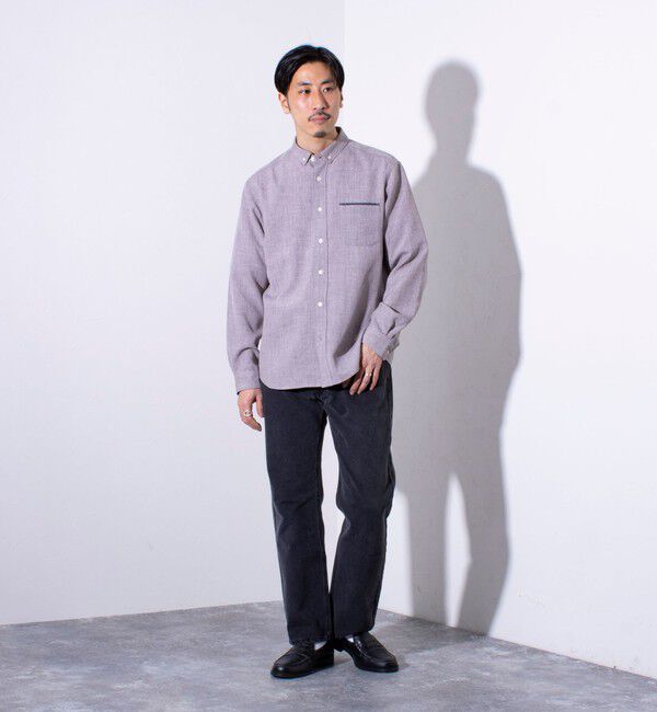 GLOSTER「【GLOSTER/グロスター】リネンライクキャンバス チビ衿ボタンダウンシャツ」|シャツ・ブラウス|