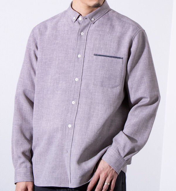 GLOSTER「【GLOSTER/グロスター】リネンライクキャンバス チビ衿ボタンダウンシャツ」|シャツ・ブラウス|