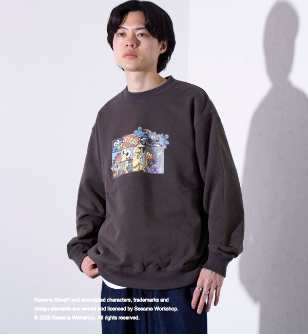 GLOSTER「【SESAME STREET】meets【GLOSTER】クルーネック  プリントスウェット」|スウェット・ジャージ|