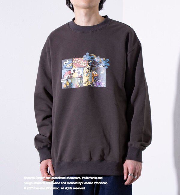 GLOSTER「【SESAME STREET】meets【GLOSTER】クルーネック  プリントスウェット」|スウェット・ジャージ|