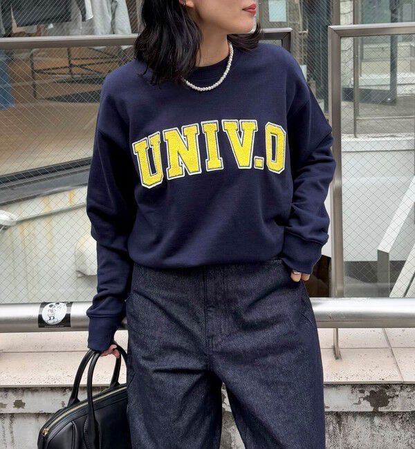fredy emue「【UNIVERSAL OVERALL】別注UNIV.O スウェットプルオーバー」|スウェット・ジャージ|ネイビー