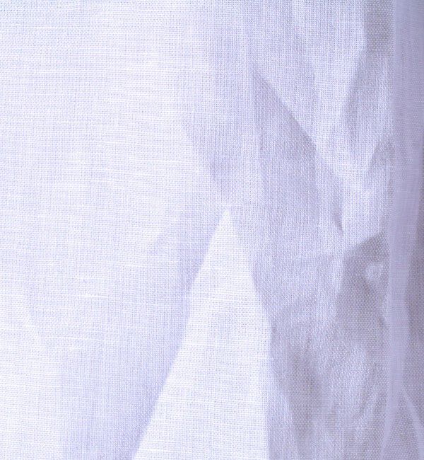 GLOSTER「【GLOSTER/グロスター】フレンチブルドッグ刺繍 リネン 7分袖シャツ」|シャツ・ブラウス|