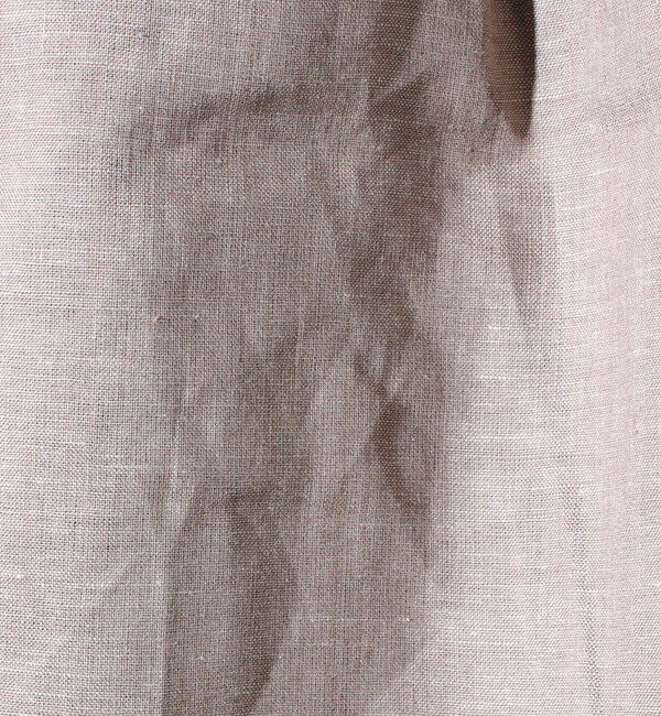 GLOSTER「【GLOSTER/グロスター】フレンチブルドッグ刺繍 リネン 7分袖シャツ」|シャツ・ブラウス|