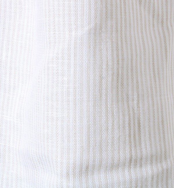 GLOSTER「【GLOSTER/グロスター】フレンチブルドッグ刺繍 リネン 7分袖シャツ」|シャツ・ブラウス|