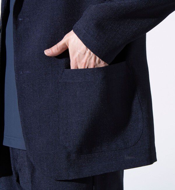 GLOSTER「【セットアップ対応】【GLOSTER/グロスター】リネンライクキャンバス テーラードジャケット」|テーラードジャケット|