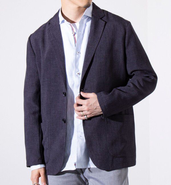 GLOSTER「【セットアップ対応】【GLOSTER/グロスター】リネンライクキャンバス テーラードジャケット」|テーラードジャケット|