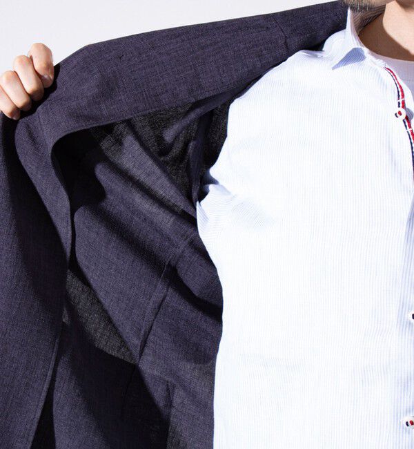 GLOSTER「【セットアップ対応】【GLOSTER/グロスター】リネンライクキャンバス テーラードジャケット」|テーラードジャケット|