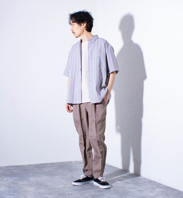 GLOSTER「【セットアップ対応】【GLOSTER/グロスター】リネンライクキャンバス イージーパンツ」|チノ|