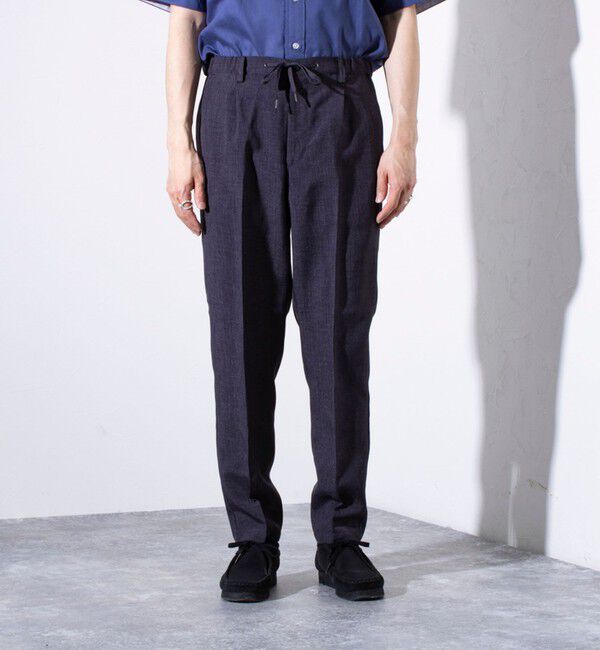 GLOSTER「【セットアップ対応】【GLOSTER/グロスター】リネンライクキャンバス イージーパンツ」|チノ|