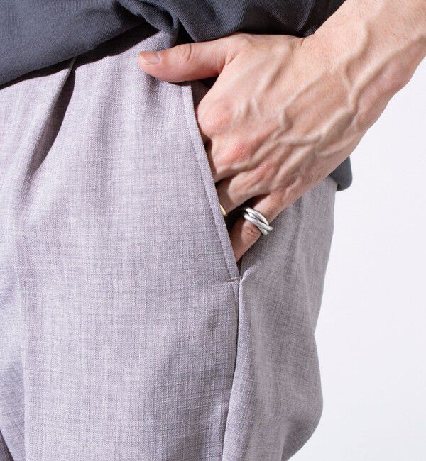 GLOSTER「【セットアップ対応】【GLOSTER/グロスター】リネンライクキャンバス イージーパンツ」|チノ|