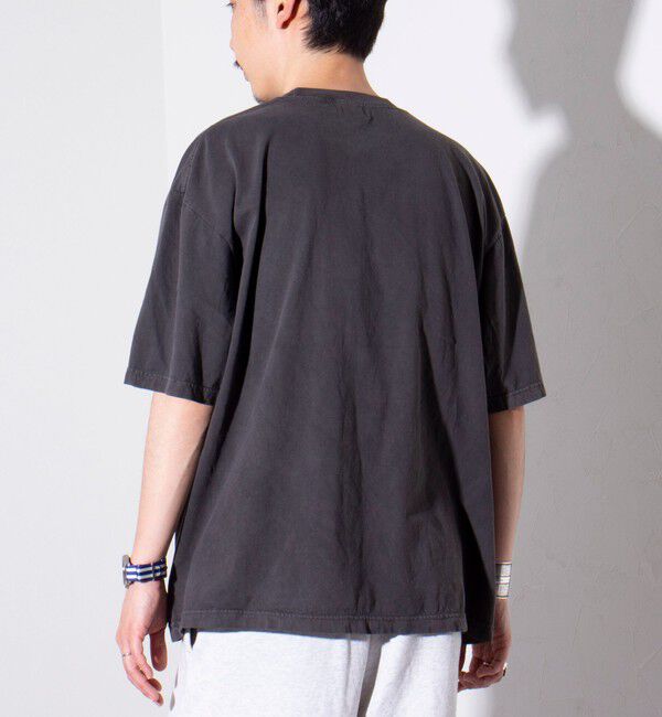 GLOSTER「【新柄追加】【GLOSTER/グロスター】DOG&CAT 犬猫プリント ピグメント プリントTシャツ」|Tシャツ・カットソー|