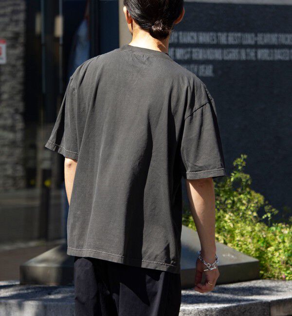 GLOSTER「【新柄追加】【GLOSTER/グロスター】DOG&CAT 犬猫プリント ピグメント プリントTシャツ」|Tシャツ・カットソー|