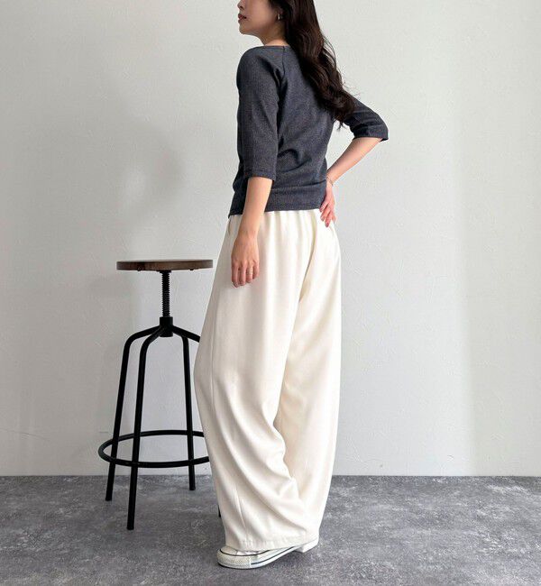 fredy emue「ラメテレコボートネックカットソー」|Tシャツ・カットソー|