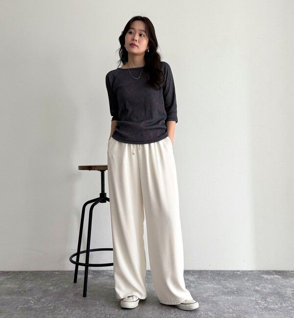 fredy emue「ラメテレコボートネックカットソー」|Tシャツ・カットソー|