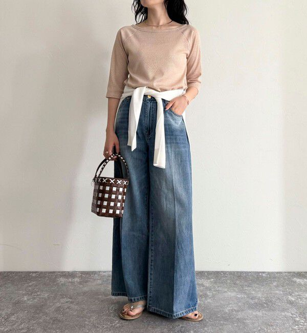 fredy emue「ラメテレコボートネックカットソー」|Tシャツ・カットソー|