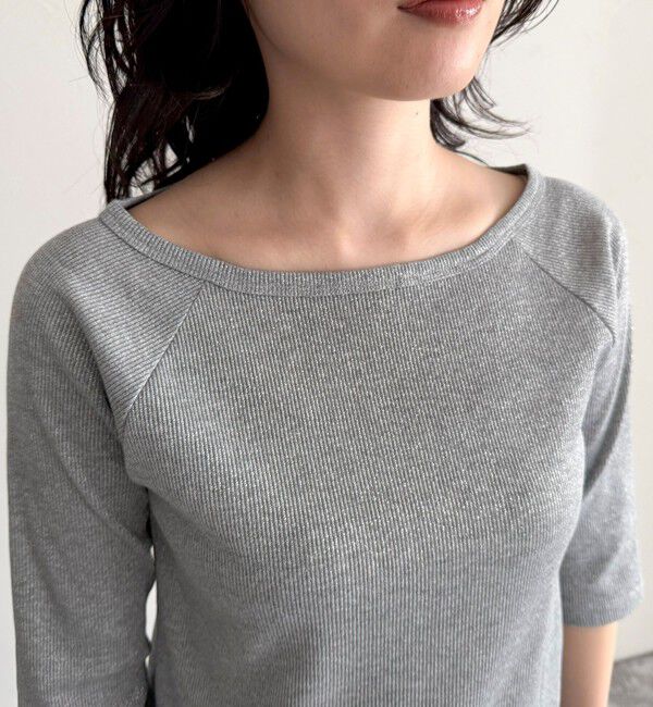 fredy emue「ラメテレコボートネックカットソー」|Tシャツ・カットソー|